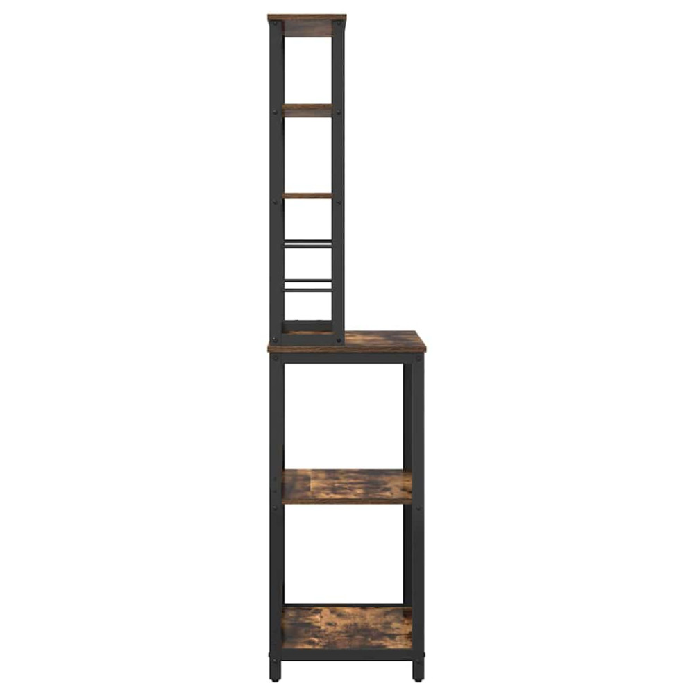 Produktbild för Köks hylla Rökt ek 60 x 40 x 168 cm Konstruerat trä