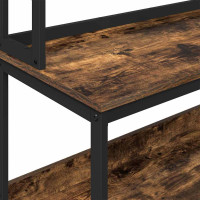 Produktbild för Köks hylla Rökt ek 60 x 40 x 168 cm Konstruerat trä