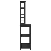 Produktbild för Köks hylla Svart Ek 80 x 40 x 168 cm Konstruerat trä
