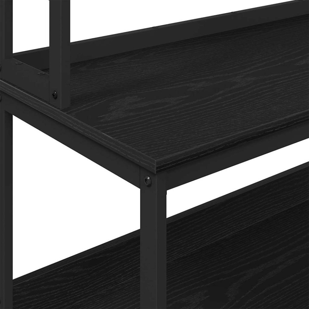 Produktbild för Köks hylla Svart Ek 80 x 40 x 168 cm Konstruerat trä