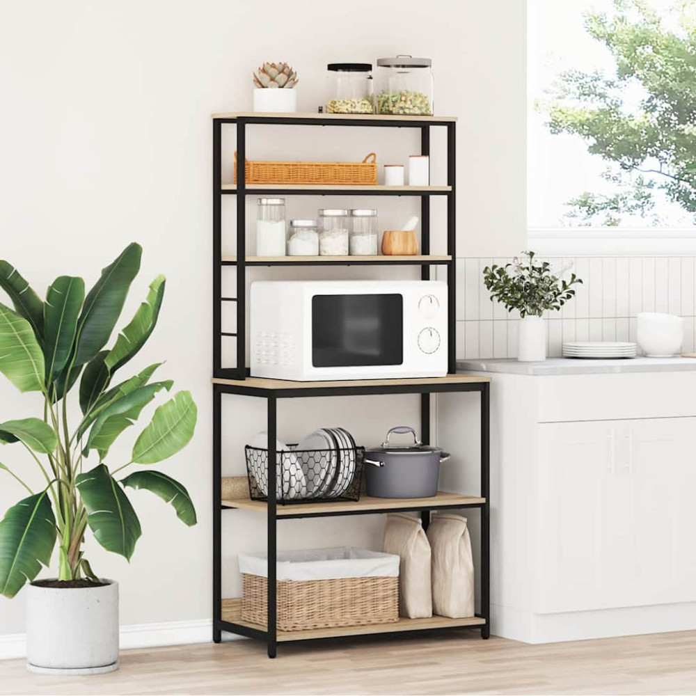 Produktbild för Köks hylla Sonoma-ek 80 x 40 x 168 cm Konstruerat trä