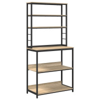 Produktbild för Köks hylla Sonoma-ek 80 x 40 x 168 cm Konstruerat trä