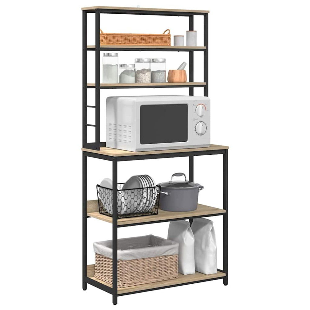 Produktbild för Köks hylla Sonoma-ek 80 x 40 x 168 cm Konstruerat trä