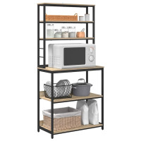 Produktbild för Köks hylla Sonoma-ek 80 x 40 x 168 cm Konstruerat trä