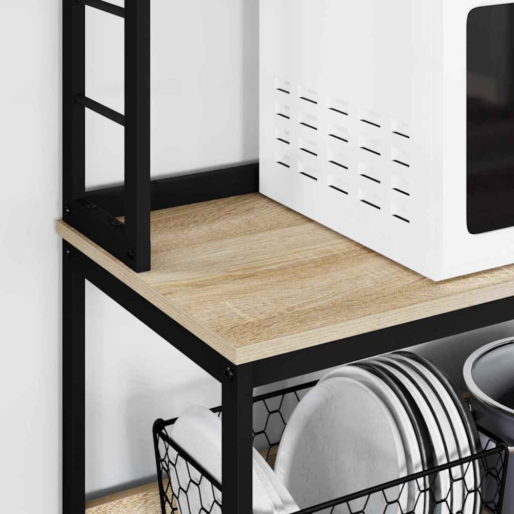Produktbild för Köks hylla Sonoma-ek 80 x 40 x 168 cm Konstruerat trä