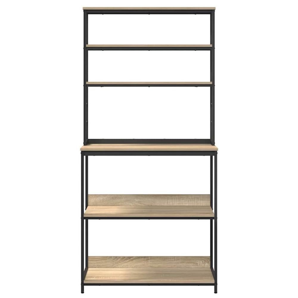 Produktbild för Köks hylla Sonoma-ek 80 x 40 x 168 cm Konstruerat trä