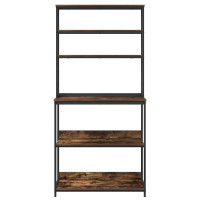 Produktbild för Köks hylla Rökt ek 80 x 40 x 168 cm Konstruerat trä