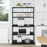 Produktbild för Köks hylla Svart Ek 100 x 40 x 168 cm Konstruerat trä