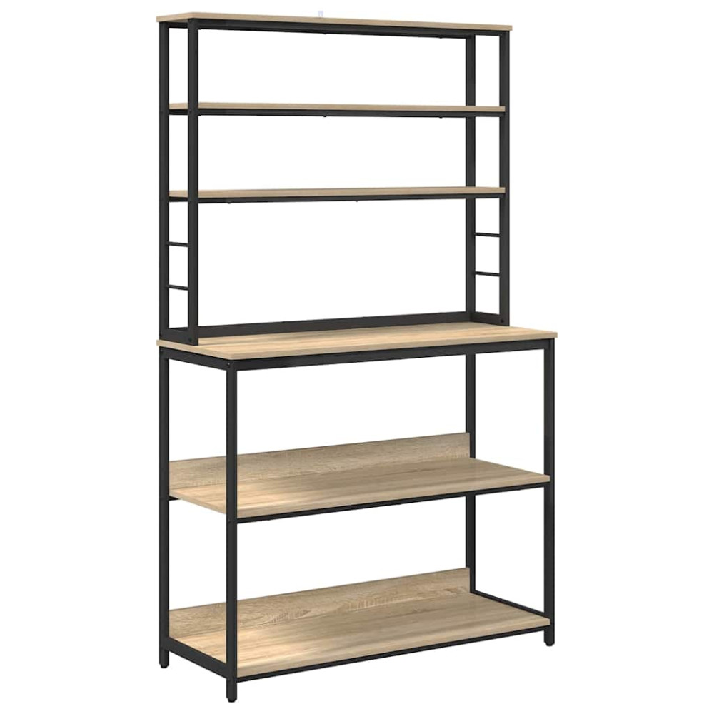 Produktbild för Köks hylla Sonoma-ek 100 x 40 x 168 cm Konstruerat trä