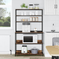 Produktbild för Köks hylla Rökt ek 100 x 40 x 168 cm Konstruerat trä
