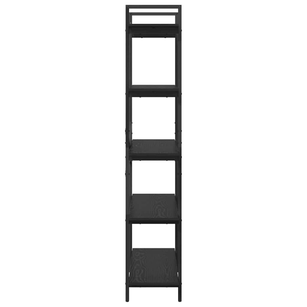 Produktbild för Hyllsystem Svart Ek 100 x 33,5 x 178 cm Konstruerat trä