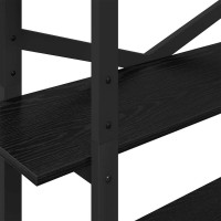 Produktbild för Hyllsystem Svart Ek 100 x 33,5 x 178 cm Konstruerat trä