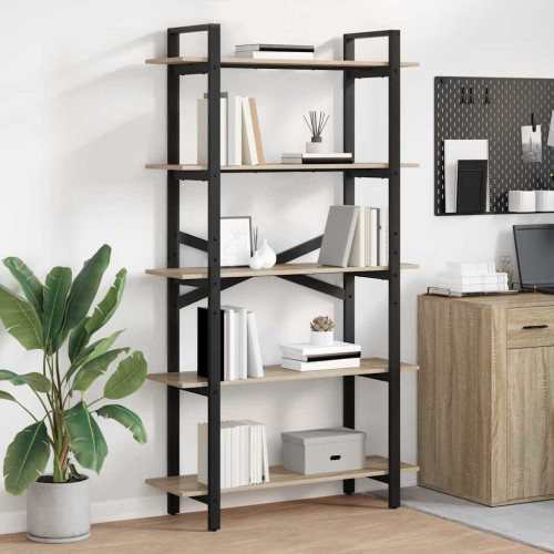 vidaXL Hyllsystem Sonoma-ek 100 x 33,5 x 178 cm Konstruerat trä