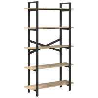 Produktbild för Hyllsystem Sonoma-ek 100 x 33,5 x 178 cm Konstruerat trä