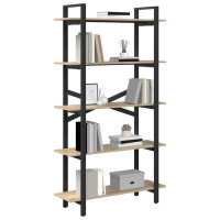 Produktbild för Hyllsystem Sonoma-ek 100 x 33,5 x 178 cm Konstruerat trä