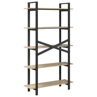 Produktbild för Hyllsystem Sonoma-ek 100 x 33,5 x 178 cm Konstruerat trä