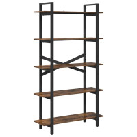Produktbild för Hyllsystem Rökt ek 100 x 33,5 x 178 cm Konstruerat trä