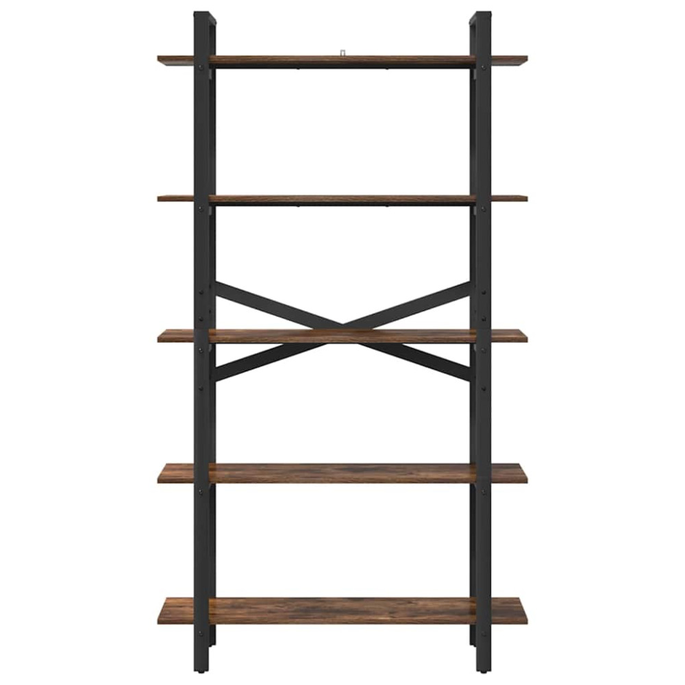 Produktbild för Hyllsystem Rökt ek 100 x 33,5 x 178 cm Konstruerat trä