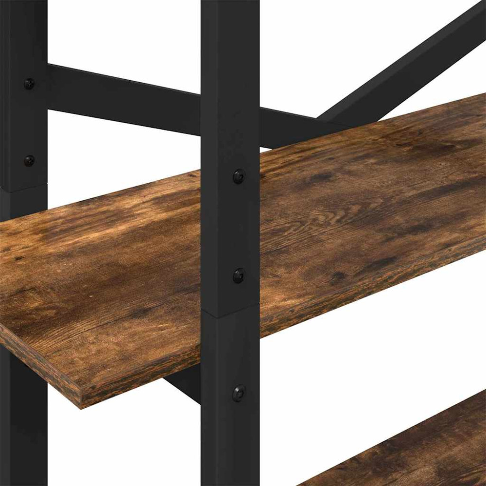 Produktbild för Hyllsystem Rökt ek 100 x 33,5 x 178 cm Konstruerat trä