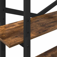 Produktbild för Hyllsystem Rökt ek 100 x 33,5 x 178 cm Konstruerat trä