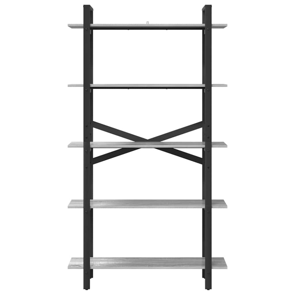 Produktbild för Hyllsystem Grå Sonoma 100 x 33,5 x 178 cm Konstruerat trä