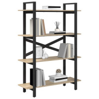 Produktbild för Hyllsystem Sonoma-ek 100 x 33,5 x 140 cm Konstruerat trä