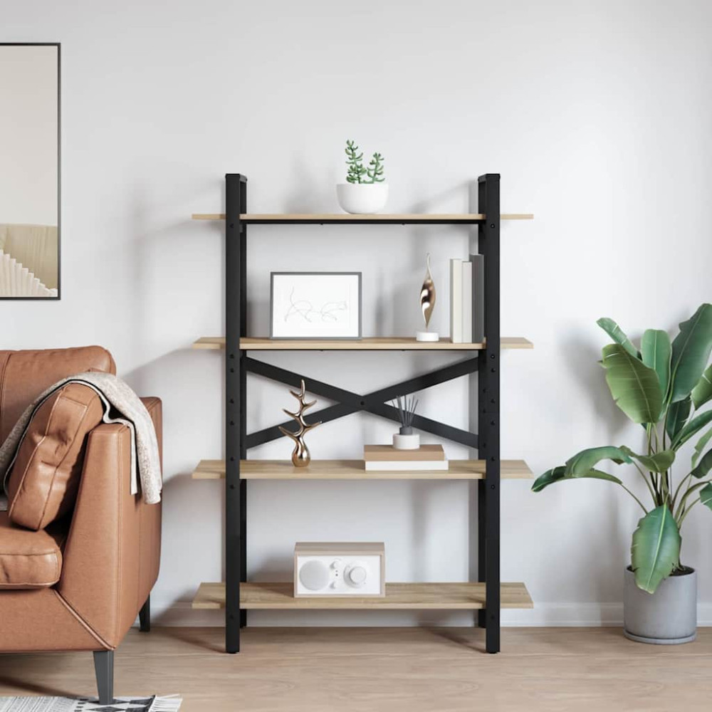 Produktbild för Hyllsystem Sonoma-ek 100 x 33,5 x 140 cm Konstruerat trä