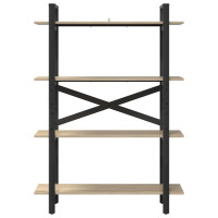 Produktbild för Hyllsystem Sonoma-ek 100 x 33,5 x 140 cm Konstruerat trä