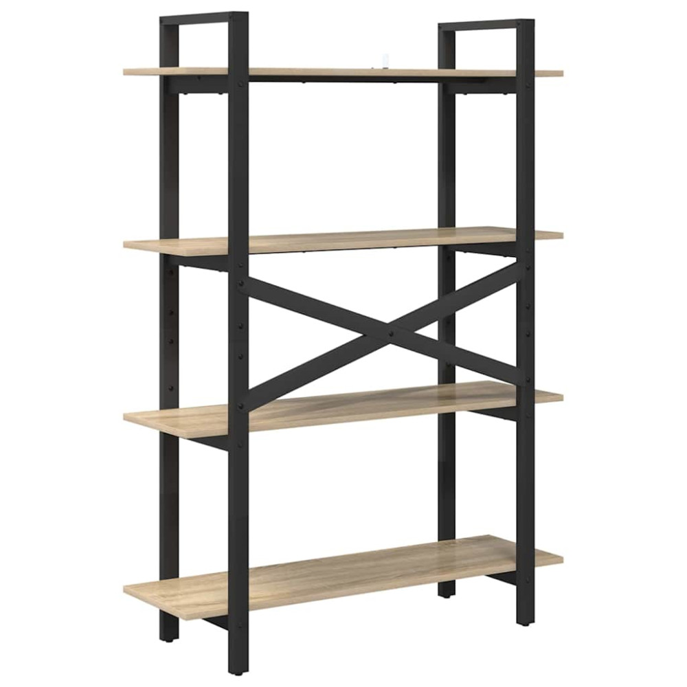 Produktbild för Hyllsystem Sonoma-ek 100 x 33,5 x 140 cm Konstruerat trä