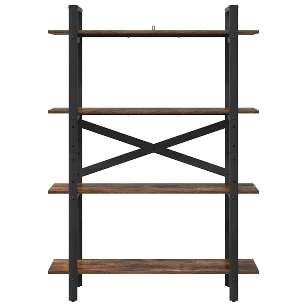 Produktbild för Hyllsystem Rökt ek 100 x 33,5 x 140 cm Konstruerat trä
