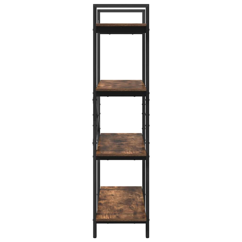 Produktbild för Hyllsystem Rökt ek 100 x 33,5 x 140 cm Konstruerat trä