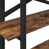 Produktbild för Hyllsystem Rökt ek 100 x 33,5 x 140 cm Konstruerat trä