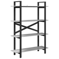 Produktbild för Hyllsystem Grå Sonoma 100 x 33,5 x 140 cm Konstruerat trä
