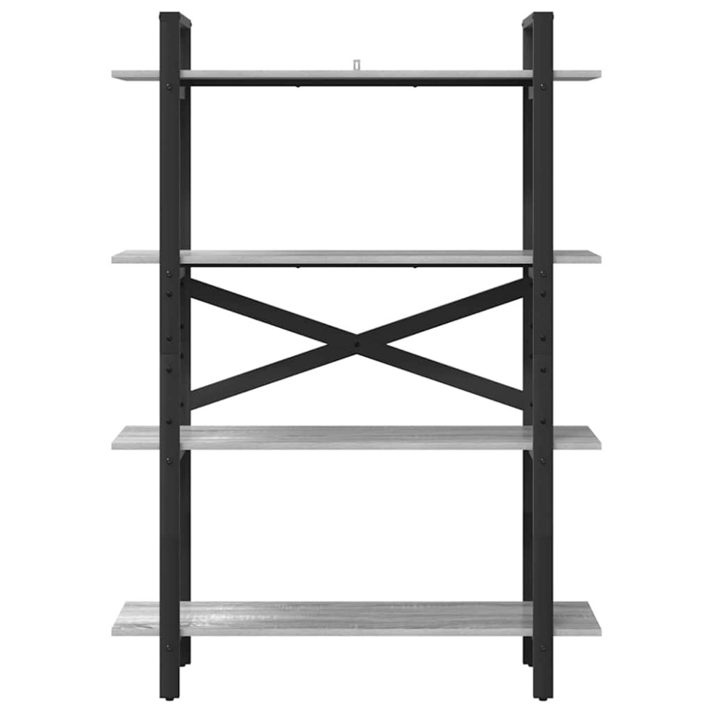 Produktbild för Hyllsystem Grå Sonoma 100 x 33,5 x 140 cm Konstruerat trä