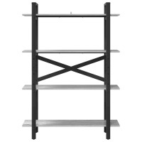 Produktbild för Hyllsystem Grå Sonoma 100 x 33,5 x 140 cm Konstruerat trä