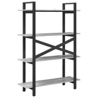 Produktbild för Hyllsystem Grå Sonoma 100 x 33,5 x 140 cm Konstruerat trä
