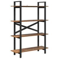 Produktbild för Hyllsystem Gammalt trä 100 x 33,5 x 140 cm Konstruerat trä
