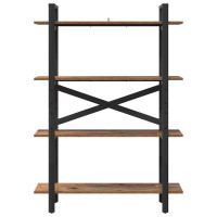 Produktbild för Hyllsystem Gammalt trä 100 x 33,5 x 140 cm Konstruerat trä