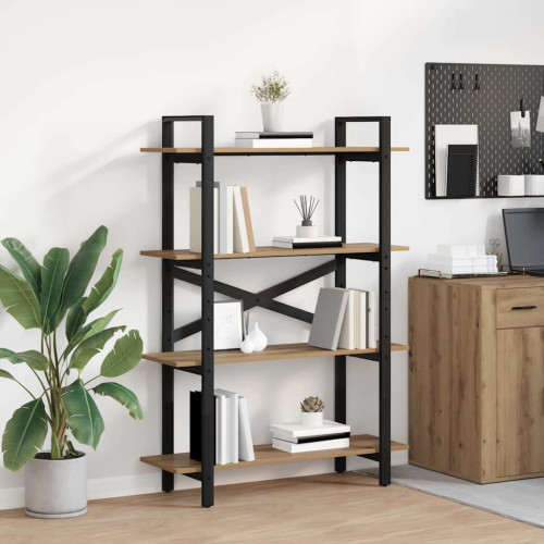 vidaXL Hyllsystem Artisan Ek 100 x 33,5 x 140 cm Konstruerat trä