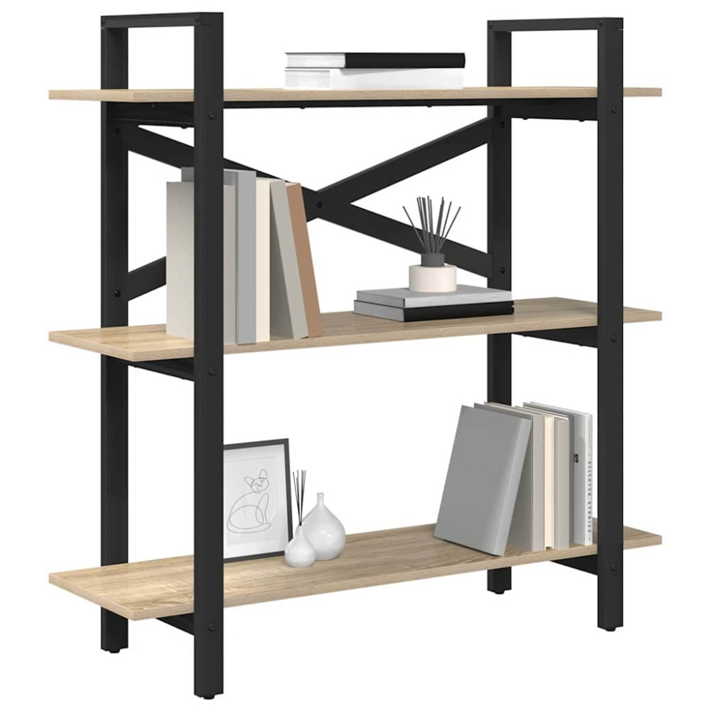 Produktbild för Hyllsystem Sonoma-ek 100 x 33,5 x 102 cm Konstruerat trä