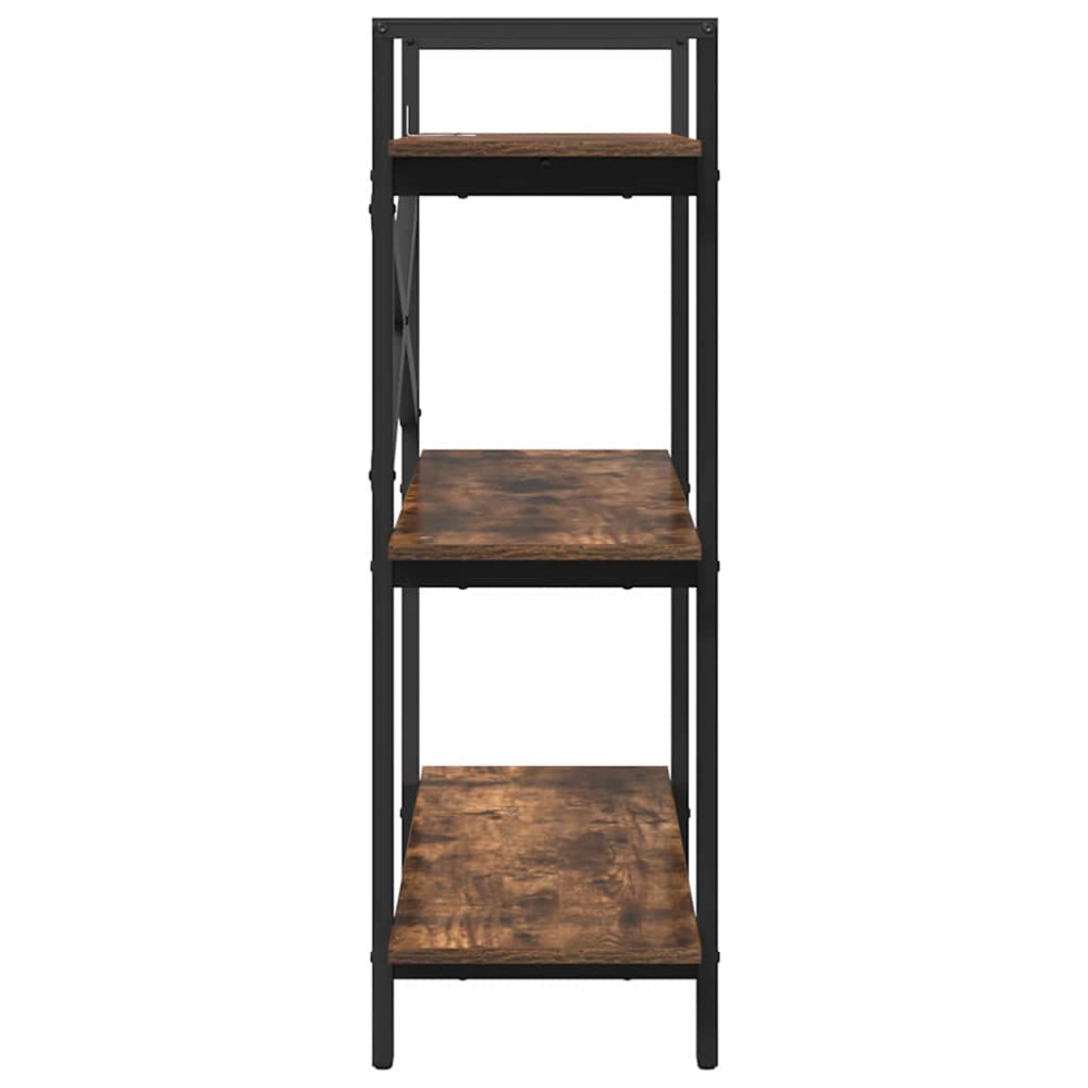 Produktbild för Hyllsystem Rökt ek 100 x 33,5 x 102 cm Konstruerat trä