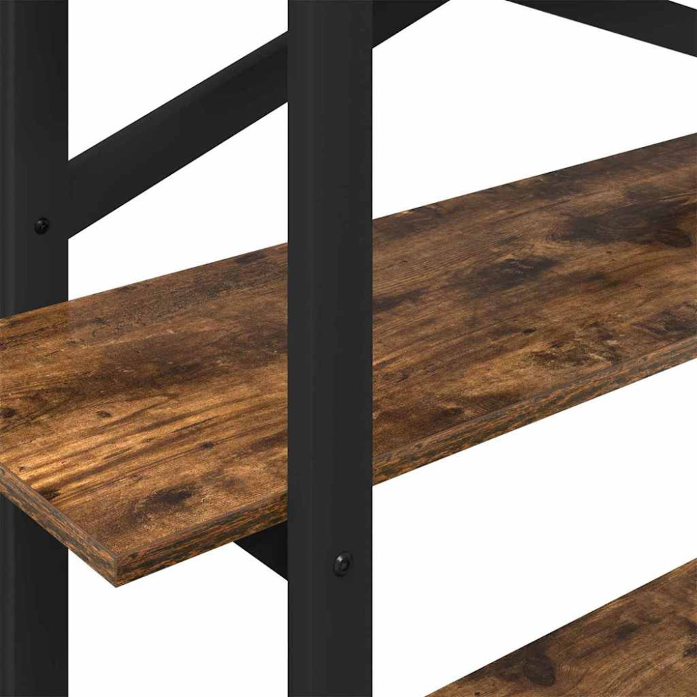 Produktbild för Hyllsystem Rökt ek 100 x 33,5 x 102 cm Konstruerat trä