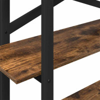 Produktbild för Hyllsystem Rökt ek 100 x 33,5 x 102 cm Konstruerat trä
