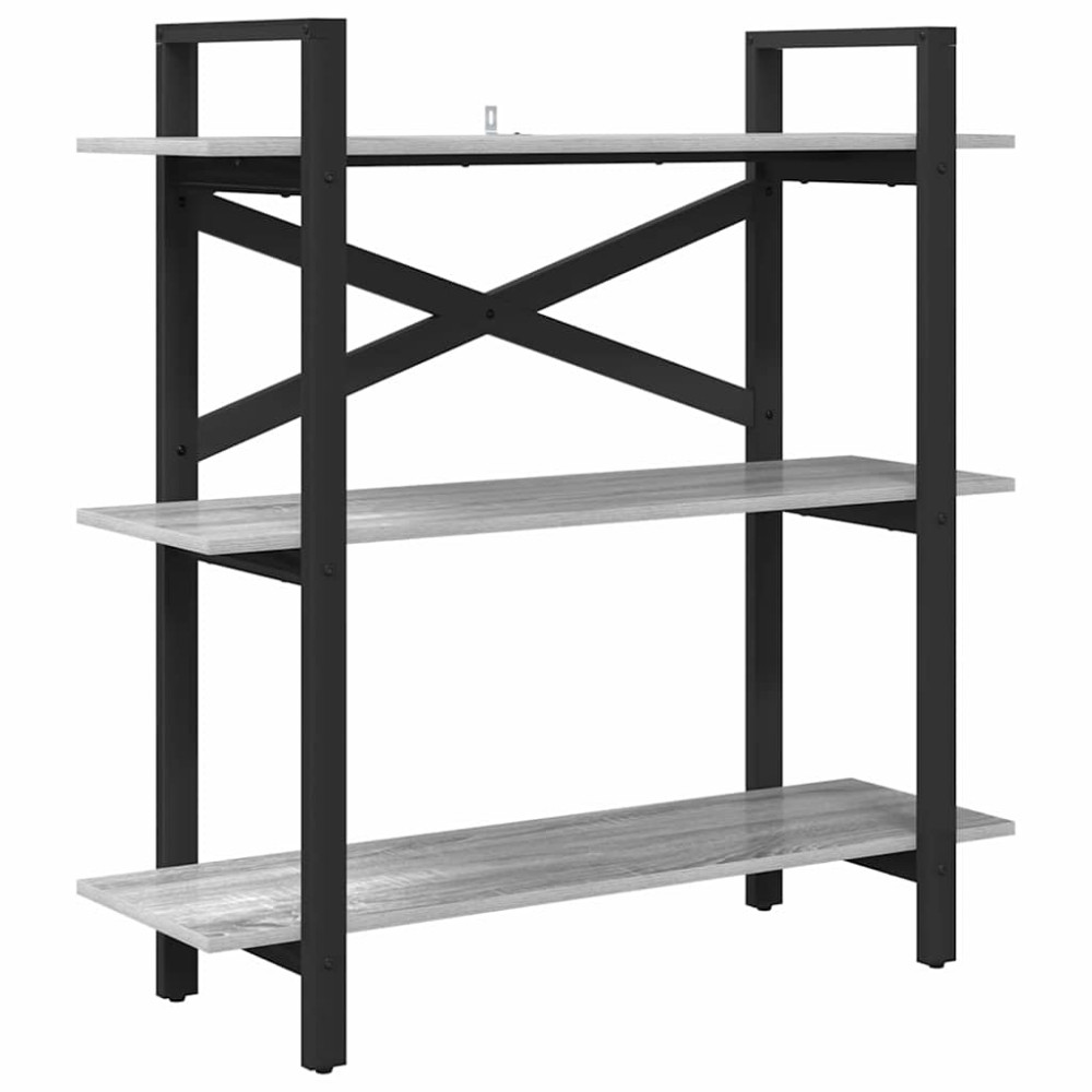 Produktbild för Hyllsystem Grå Sonoma 100 x 33,5 x 102 cm Konstruerat trä