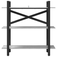 Produktbild för Hyllsystem Grå Sonoma 100 x 33,5 x 102 cm Konstruerat trä
