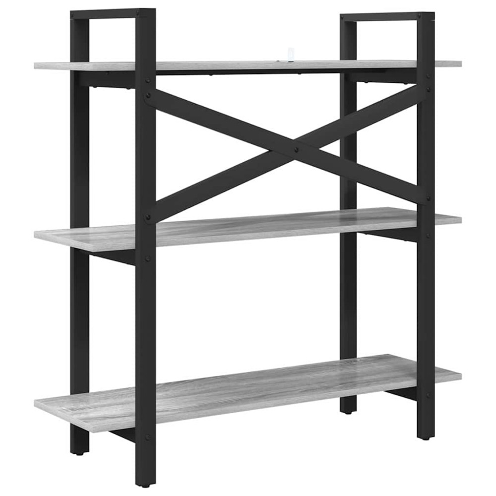 Produktbild för Hyllsystem Grå Sonoma 100 x 33,5 x 102 cm Konstruerat trä
