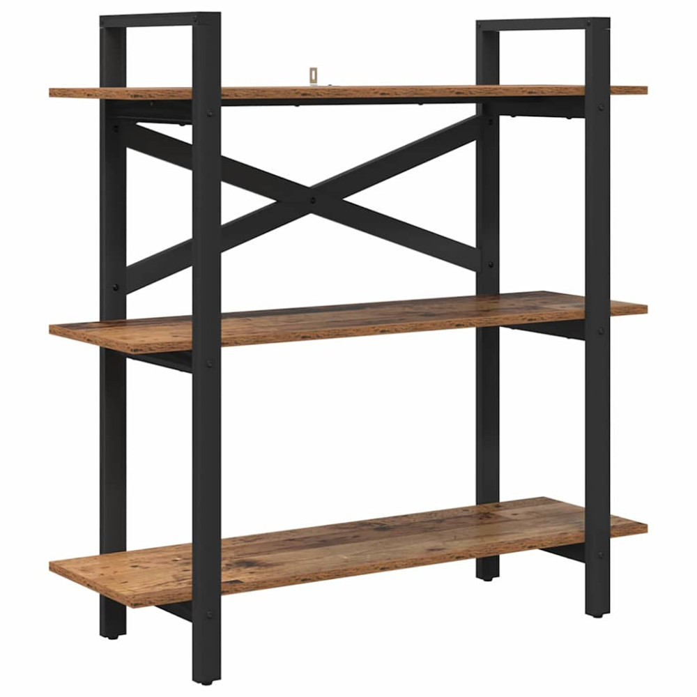 Produktbild för Hyllsystem Gammalt trä 100 x 33,5 x 102 cm Konstruerat trä