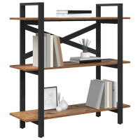 Produktbild för Hyllsystem Gammalt trä 100 x 33,5 x 102 cm Konstruerat trä