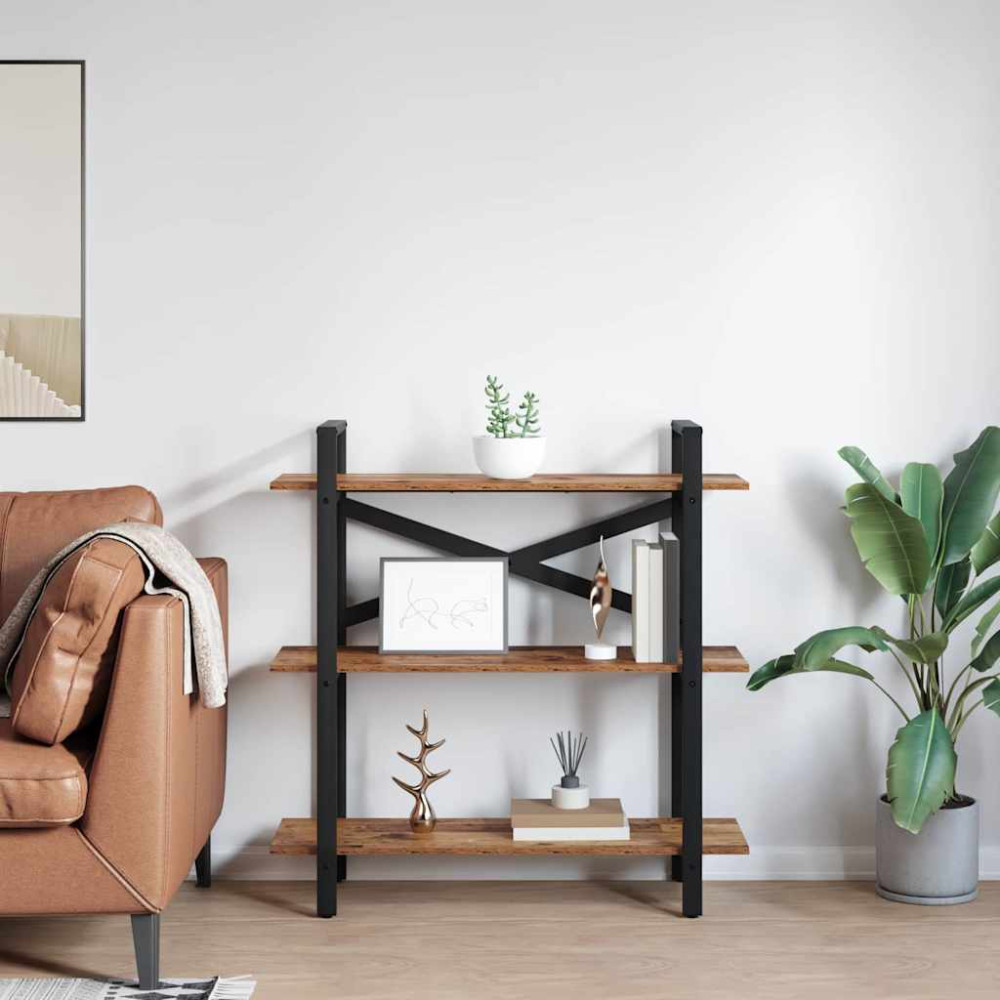 Produktbild för Hyllsystem Gammalt trä 100 x 33,5 x 102 cm Konstruerat trä