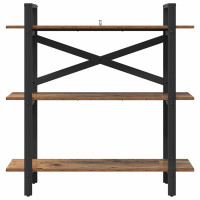Produktbild för Hyllsystem Gammalt trä 100 x 33,5 x 102 cm Konstruerat trä